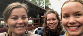 The 3 members from the Kenno team smiling at the camera in a picture selfie style